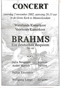 concert Brahms requiem 2002